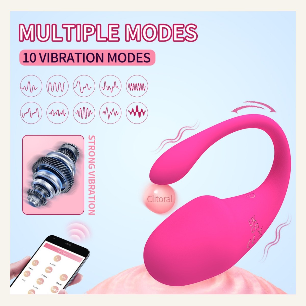VIP10 App-Controlled Vibrating Egg